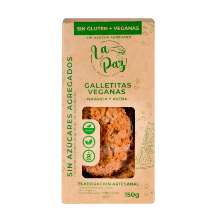 Galletitas La Paz Vegana Naranja y Avena