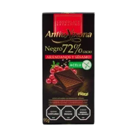 Tableta 72% Cacao c/Arándanos y Sésamo 90gr