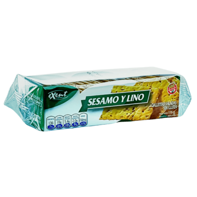 Galletitas Saladas Sesamo y Lino Exent